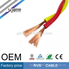 SIPU flexible 450 / 750V PVC torcido eléctrico 0.5 mm cuadrados rvv cable eléctrico rvs cable